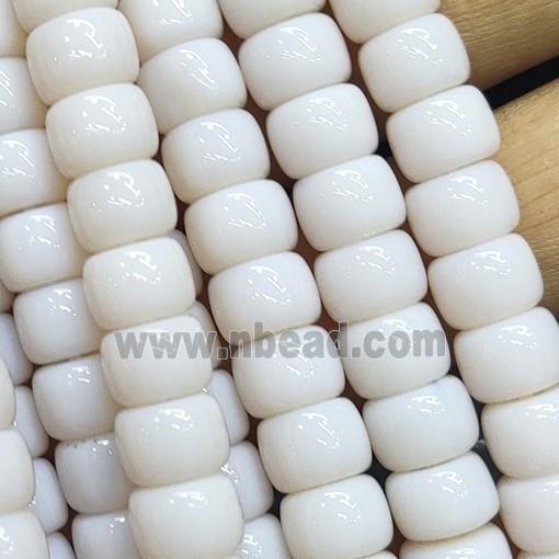 Jadeite Glass beads, barrel