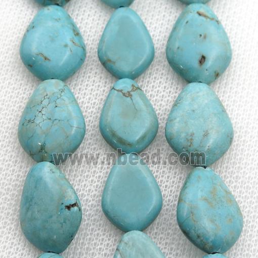 Magnesite Turquoise beads teardrop