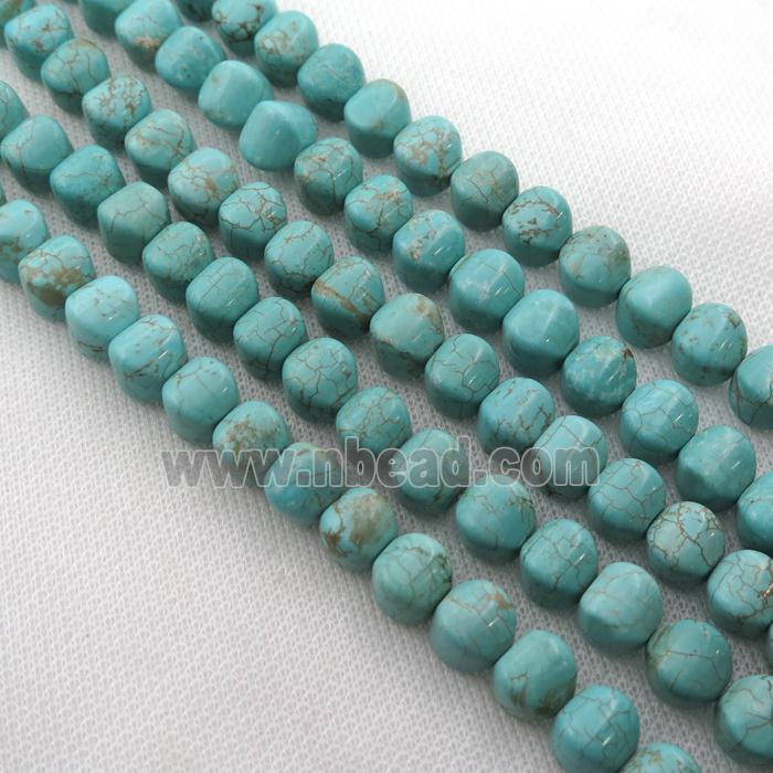 green Magnesite Turquoise lantern beads