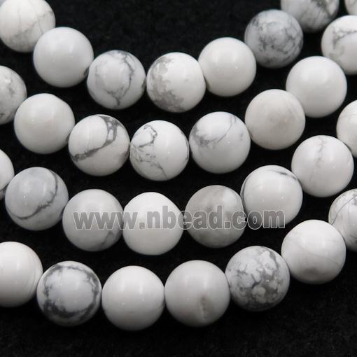 white Howlite Turquoise Beads, round