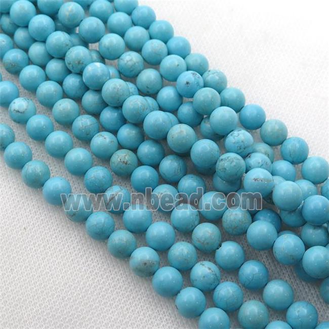 round blue Magnesite Turquoise beads