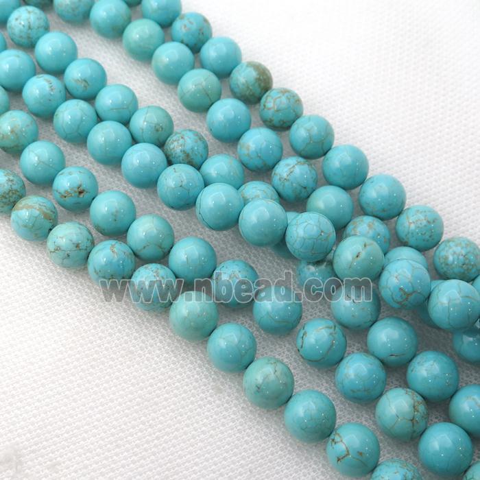 round Magnesite Turquoise beads