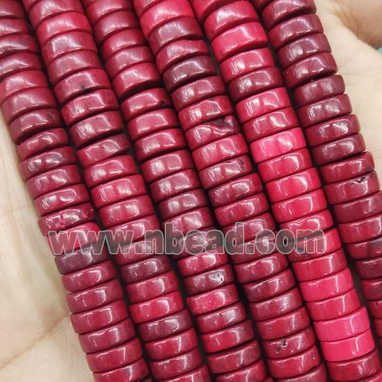 Magnesite Turquoise beads, red treated