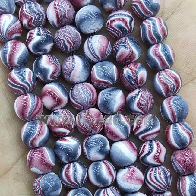 Hematite Beads Smooth Round Red Black White Lacquered