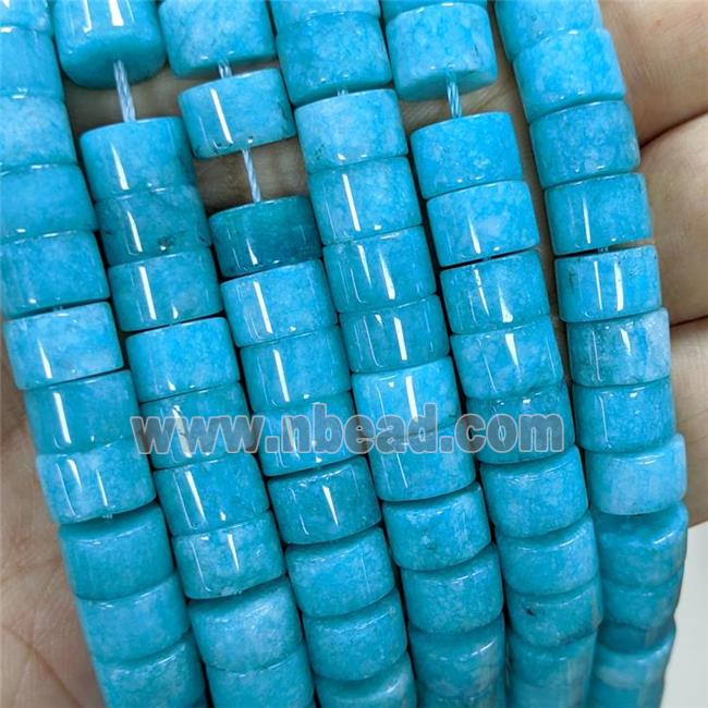 Sponge Jade Heishi Beads Teal Dye