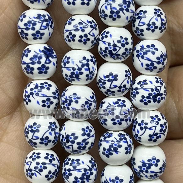 Porcelain beads, round