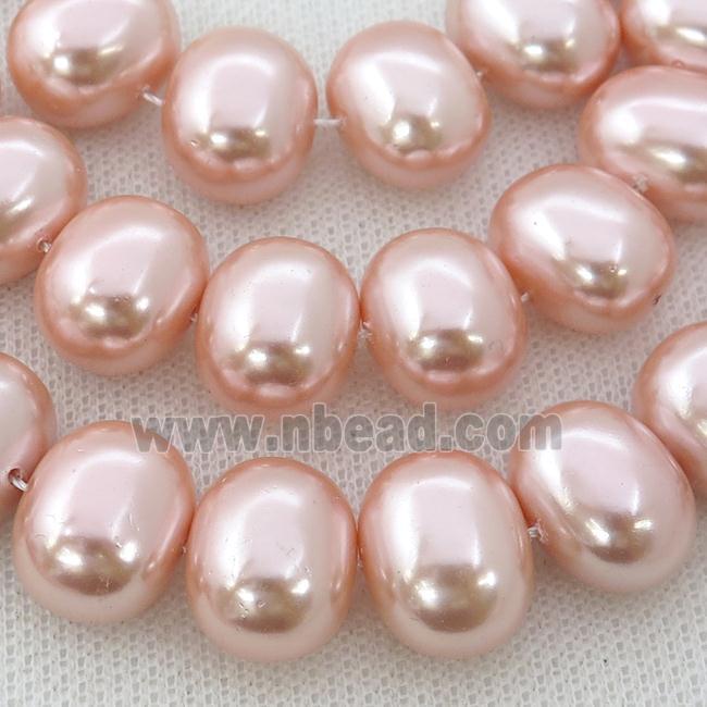 pink Pearlized Shell potato Beads