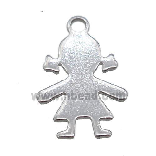 raw stainless steel kids pendant