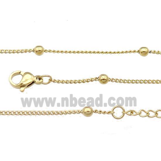 Stainless Steel Necklace Chain Gold Plated