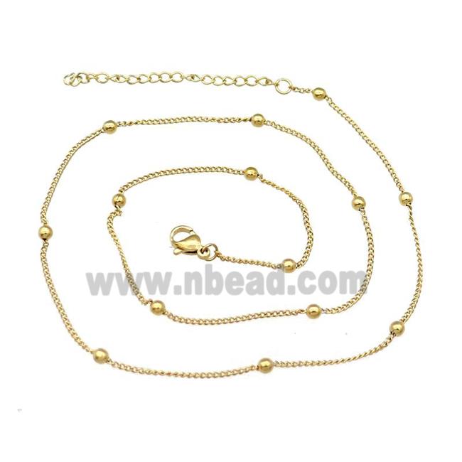 Stainless Steel Necklace Chain Gold Plated