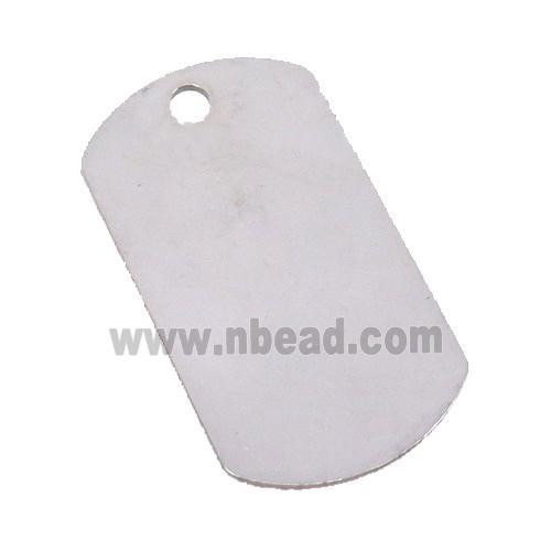 Raw Stainless Steel Rectangle Pendant