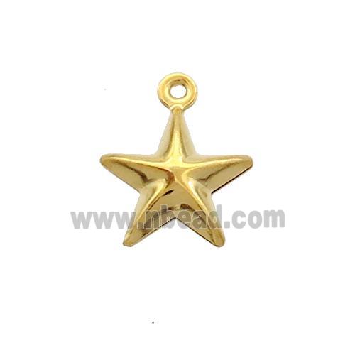 Stainless Steel Star Pendant Gold Plated