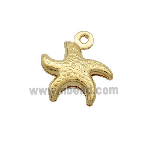 Stainless Steel Starfish Pendant Gold Plated