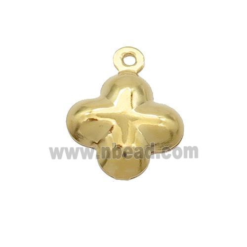 Stainless Steel Flower Pendant Gold Plated