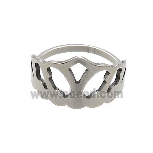 Raw Stainless Steel Rings Crown