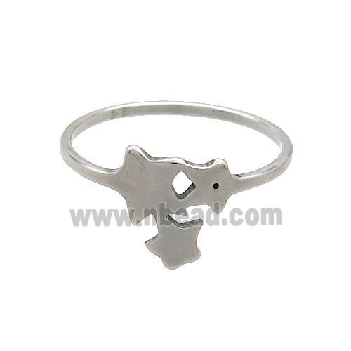 Raw Stainless Steel Rings Star