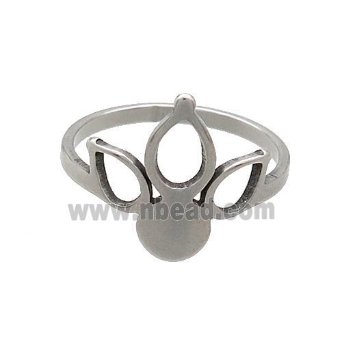 Raw Stainless Steel Rings Crown