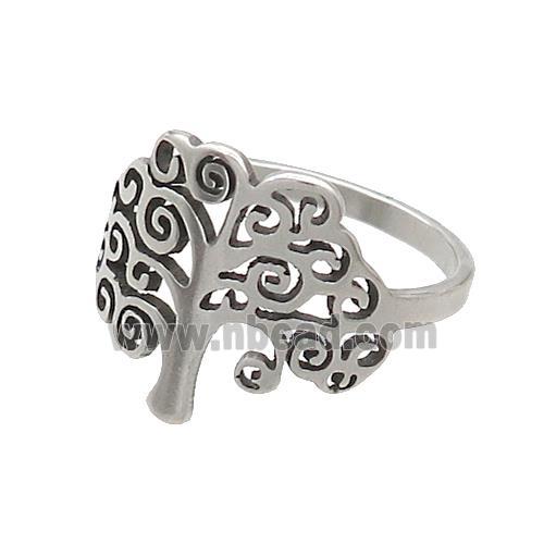 Raw Stainless Steel Rings Tree