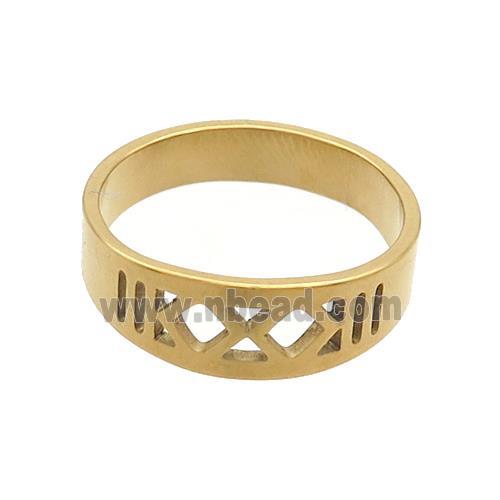 Stainless Steel Rings Gold Plated