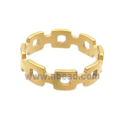Stainless Steel Rings Gold Plated