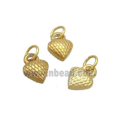 Stainless Steel Heart Pendant Gold Plated