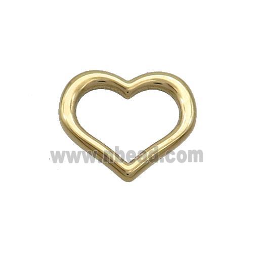 Stainless Steel Heart Pendant Gold Plated