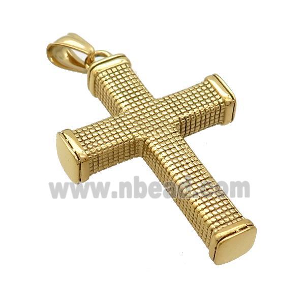 Stainless Steel Cross Pendant Gold Plated