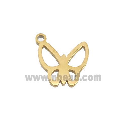 Stainless Steel Butterfly Pendant Gold Plated