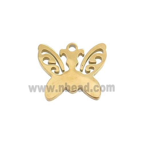 Stainless Steel Butterfly Pendant Gold Plated