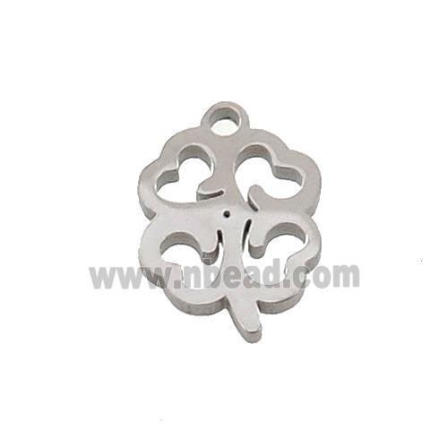 Raw Stainless Steel Flower Pendant