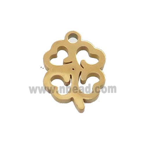 Stainless Steel Flower Pendant Gold Plated