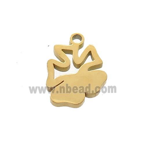 Stainless Steel Flower Pendant Gold Plated