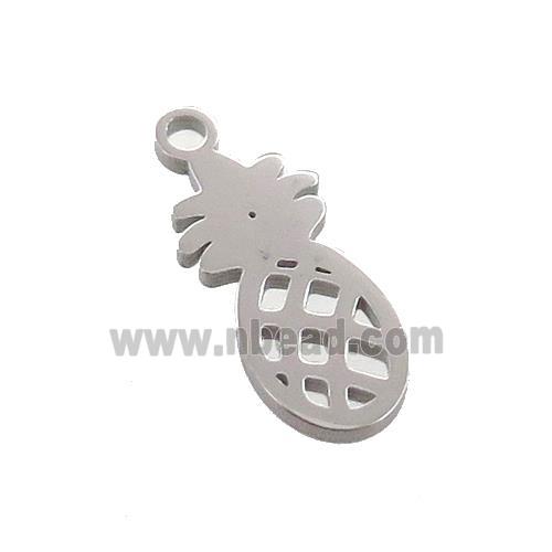 Raw Stainless Steel Pineapple Charms Pendant