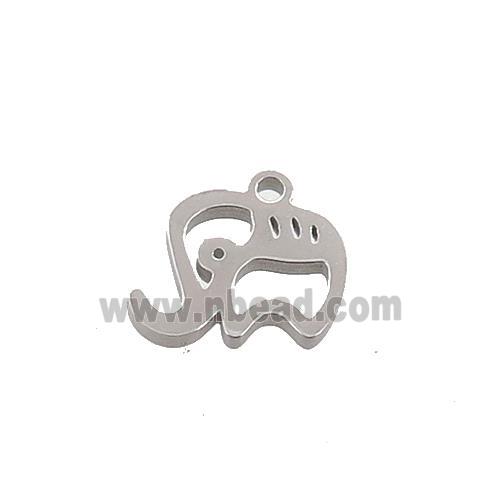 Raw Stainless Steel Elephant Charms Pendant