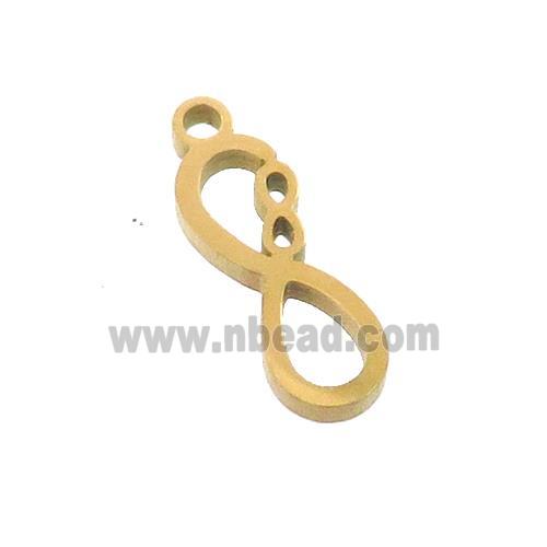 Stainless Steel Infinity Charms Pendant Gold Plated