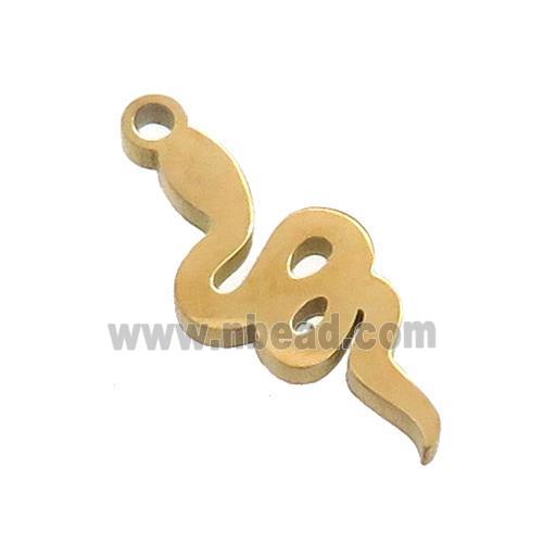 Stainless Steel Snake Charms Pendant Gold Plated