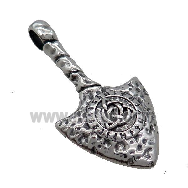 Stainless Steel Anchor Charms Pendant Antique Silver