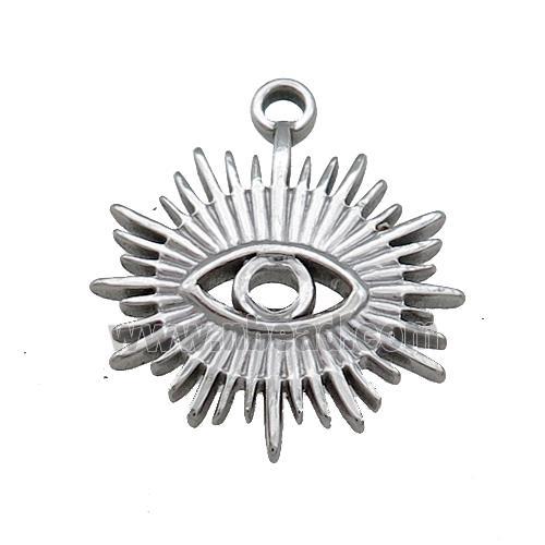 Raw Stainless Steel Eye Charms Pendant