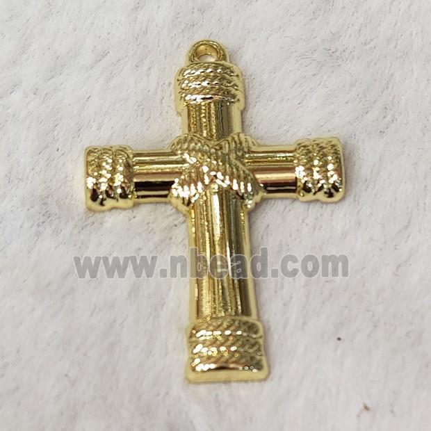 Stainless Steel Cross Pendant Gold Plated