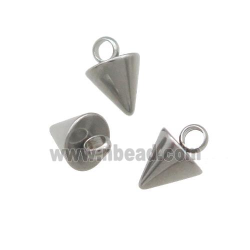 Raw Stainless Steel Pendulum Pendant Bullet