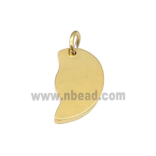 Stainless Steel Leaf Pendant Gold Plated