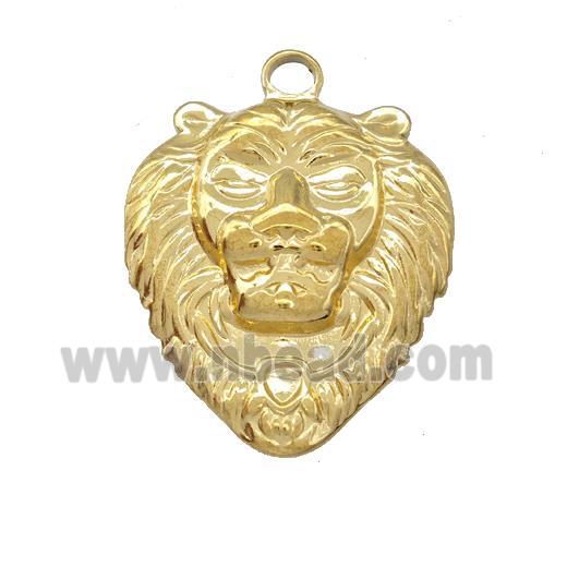 Stainless Steel Lion Pendant Gold Plated