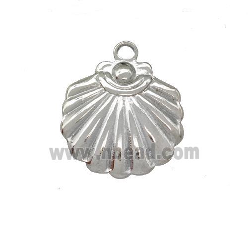 Raw Stainless Steel Sea Shell Charms Pendant