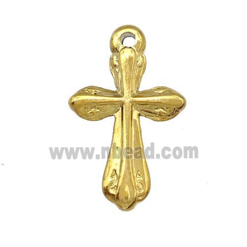 Stainless Steel Cross Pendant Gold Plated