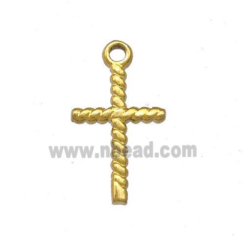 Stainless Steel Cross Pendant Gold Plated