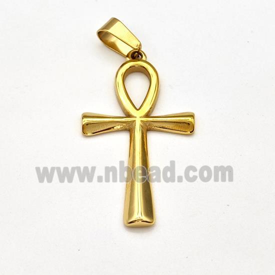 Stainless Steel Cross Pendant Gold Plated