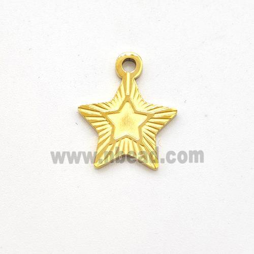 Stainless Steel Star Pendant Gold Plated