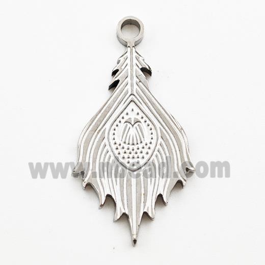 Raw Stainless Steel Pendant Phoenix Tail