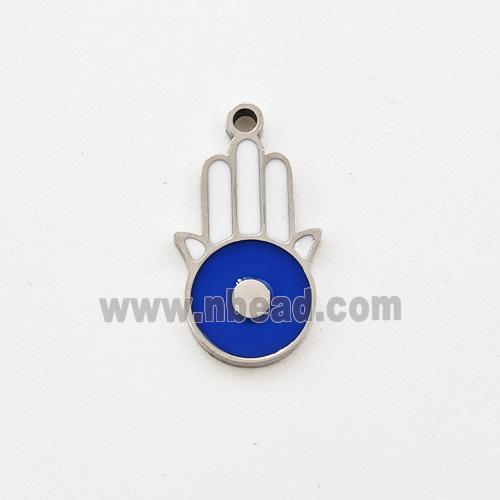 Raw Stainless Steel Hand Pendant Enamel