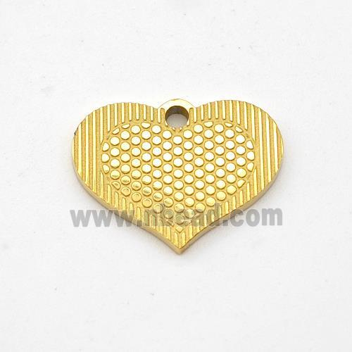 Stainless Steel Heart Pendant Gold Plated